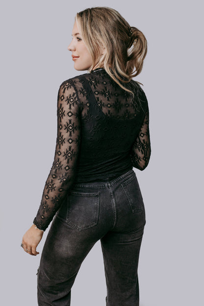 Aztec Lace Top