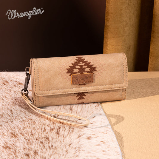 Wrangler Aztec Embroidered Handbag Family - TAN