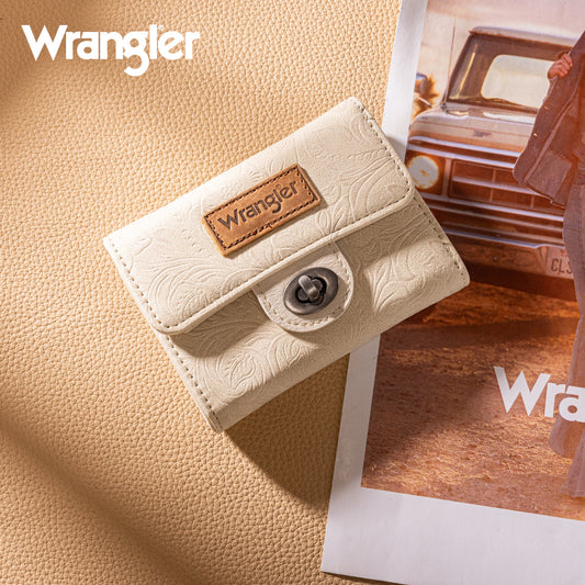 Wrangler Floral Tri-Fold Button Wallet