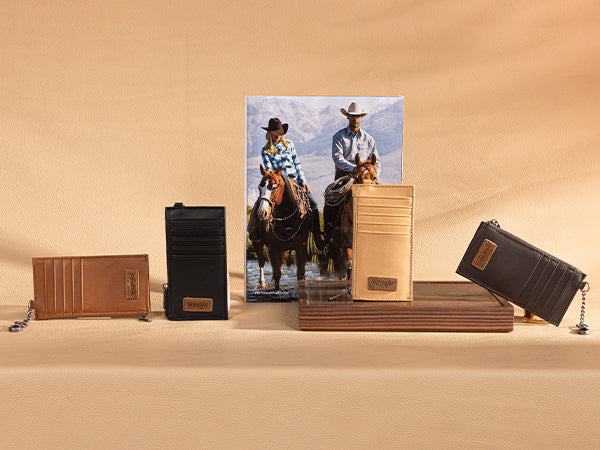Wrangler Genuine Leather RFID Card Case Wallet