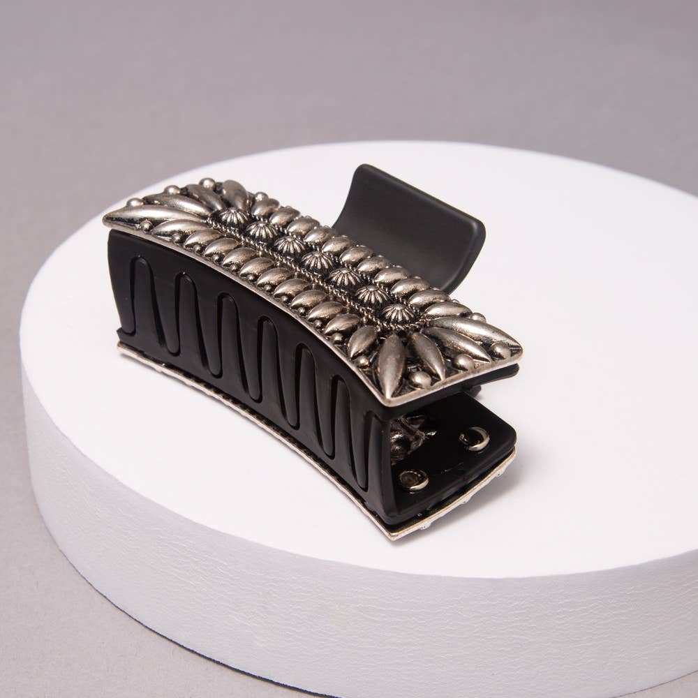 Western Metal Concho Claw Clip