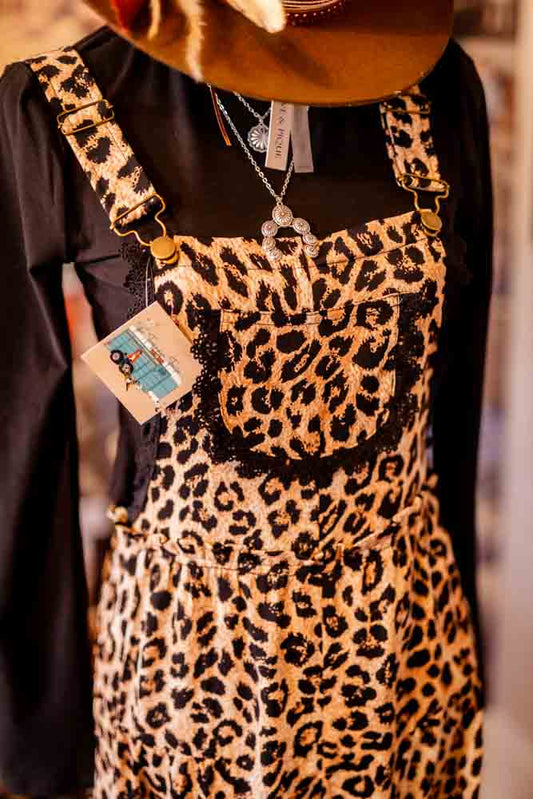 Loepard Lace Overalls