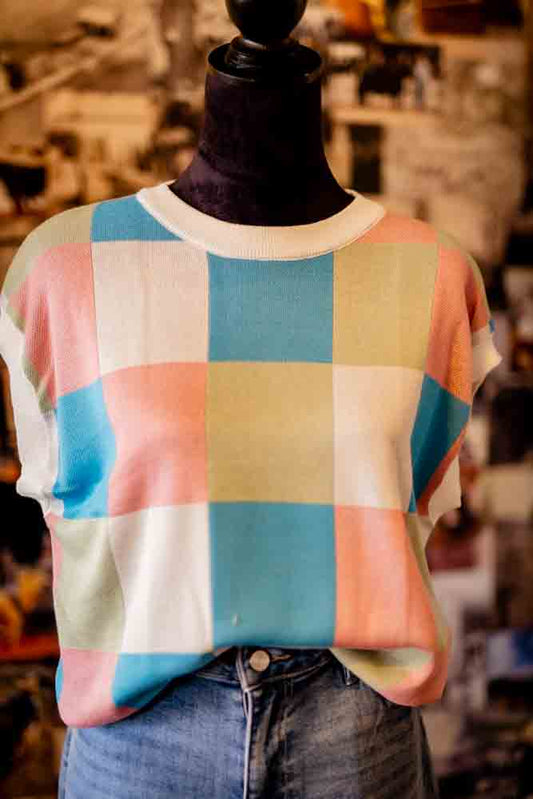 Checkered Spring Top