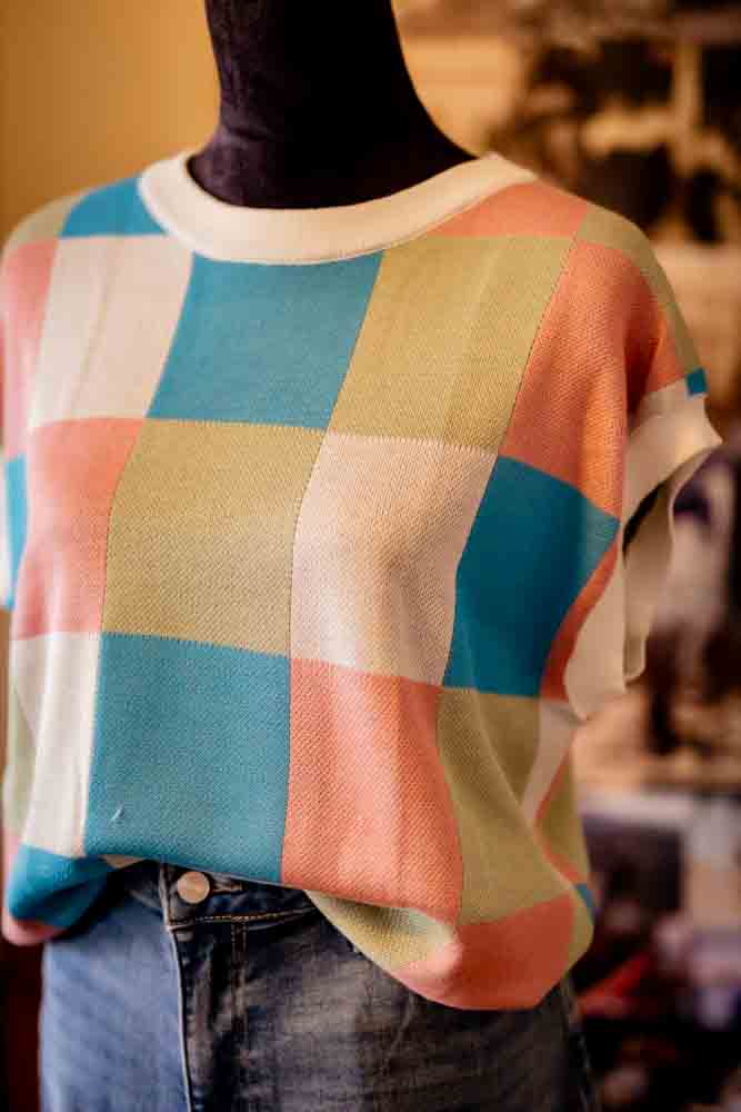 Checkered Spring Top