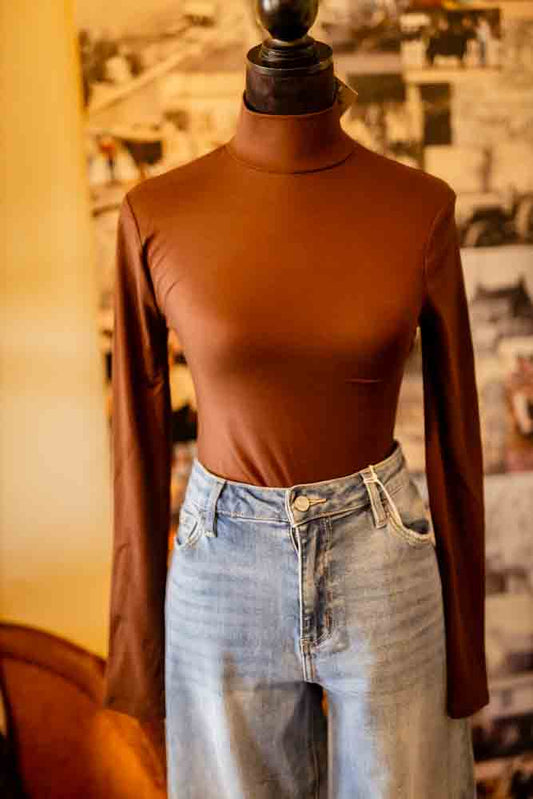 Long Sleeve Turtle Neck Bodysuit