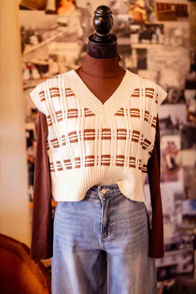 Brownie Cropped Knit Top