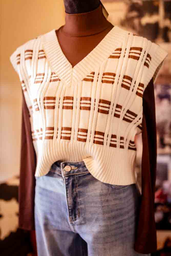 Brownie Cropped Knit Top