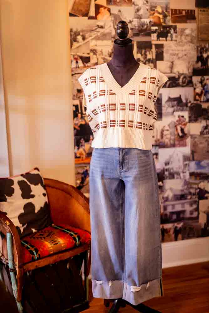 Brownie Cropped Knit Top