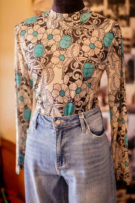 Tattoos On This Town Mesh Top
