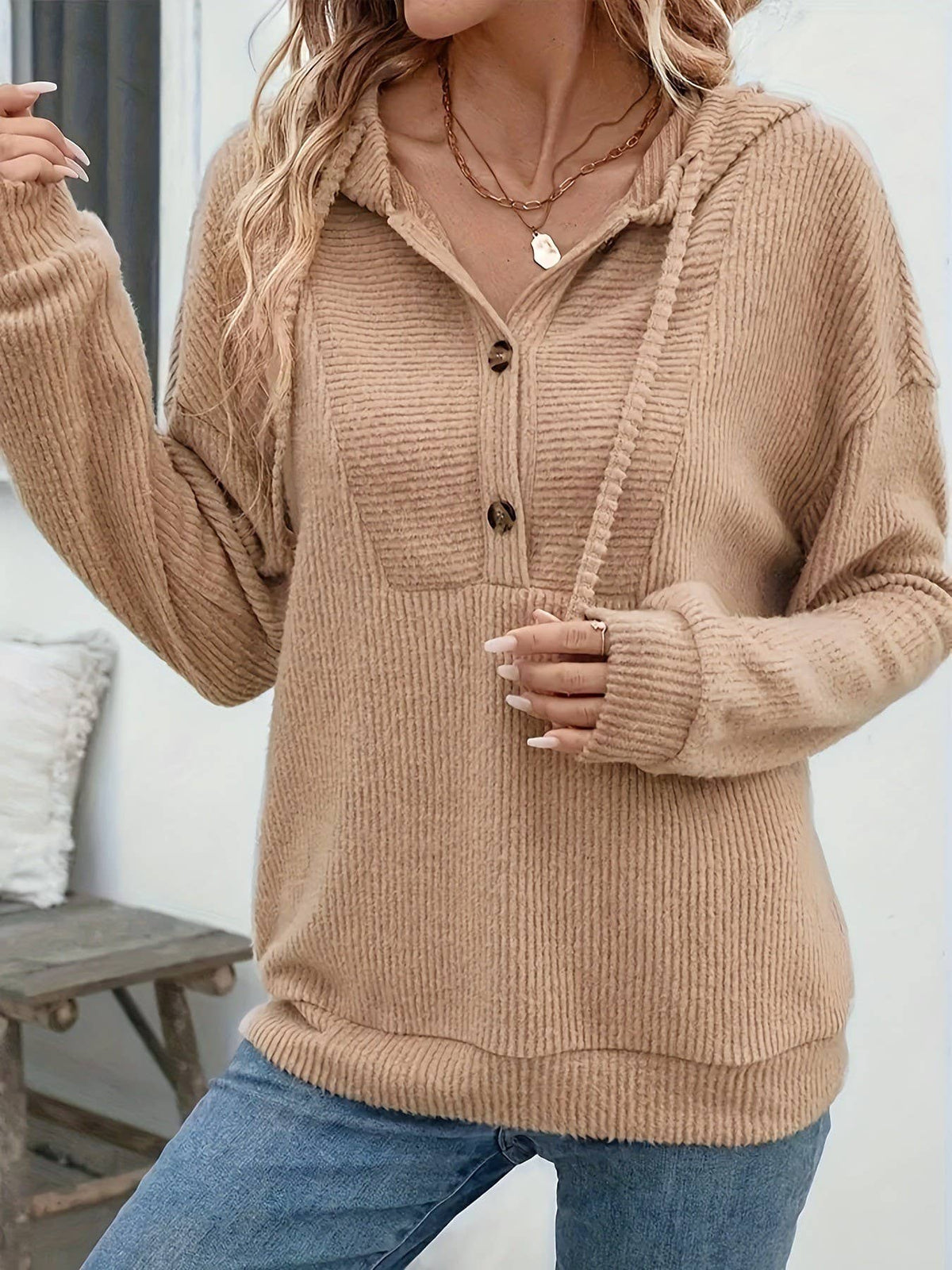Tan Turnkey Hooded Pullover