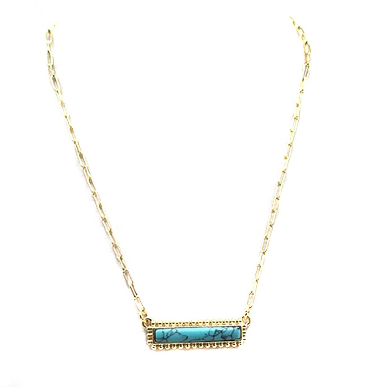 Turquoise Bar Necklace