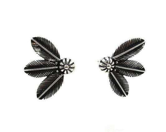 Feather Post Earrings