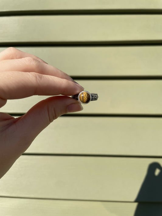 Tigers Eye Ring Size 10