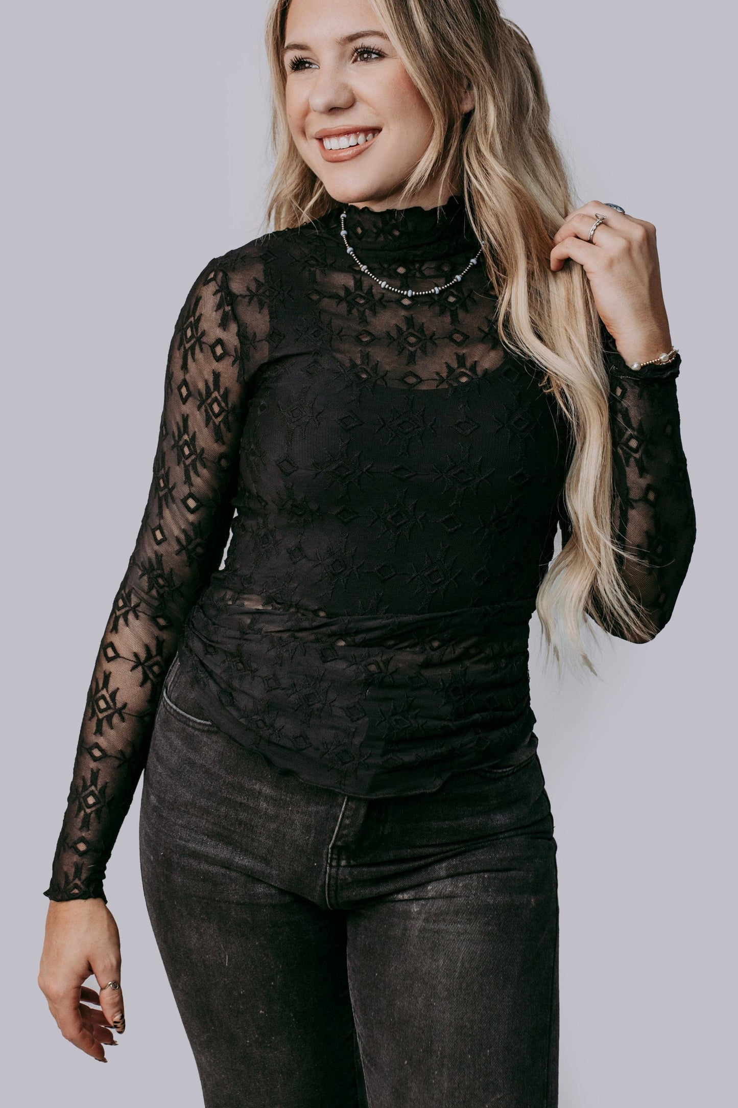Aztec Lace Top