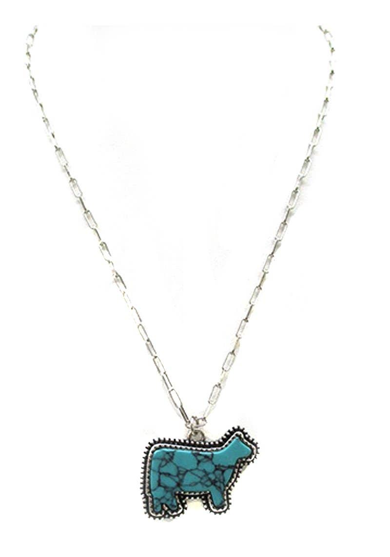 Turquoise Show Heifer Necklace