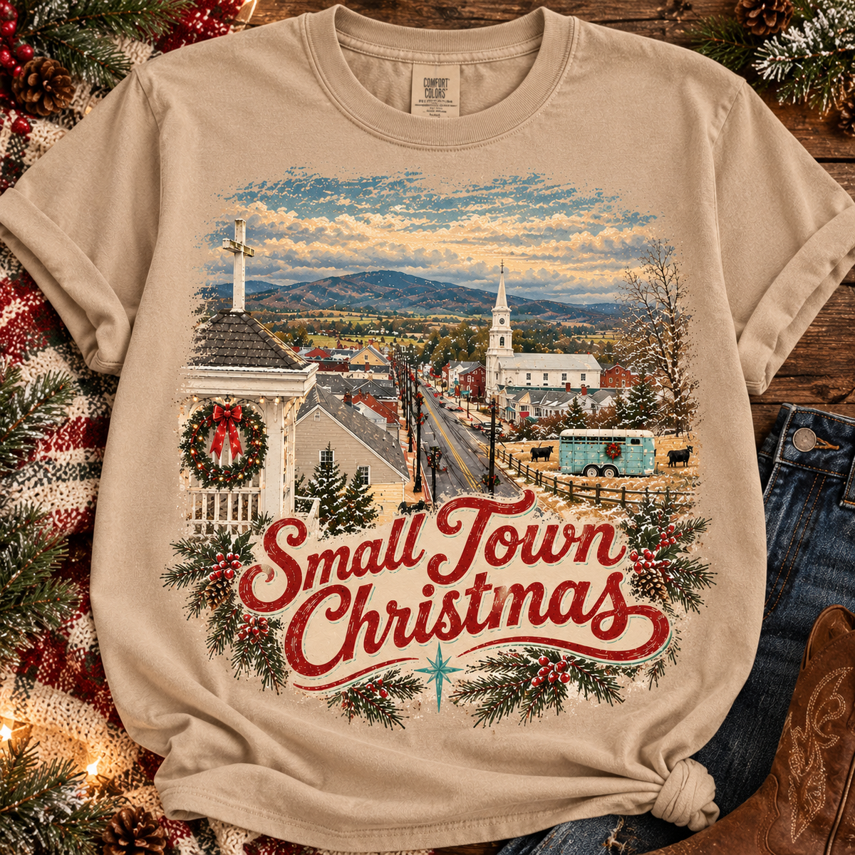 Small Town Christmas Tee