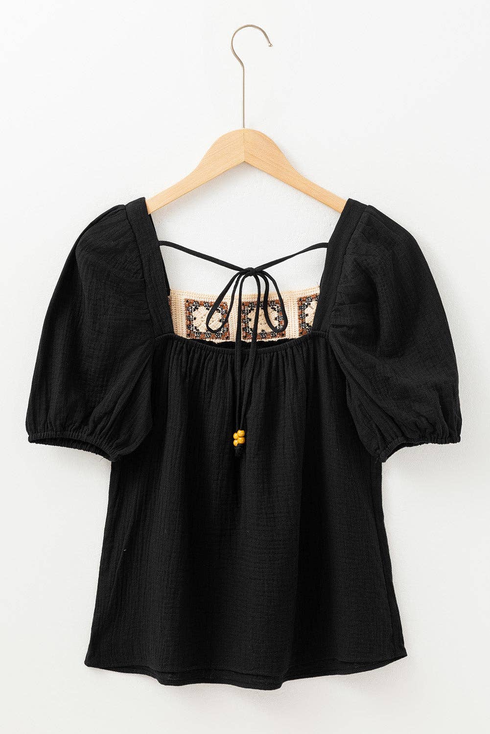 Crochet Short Sleeve Blouse