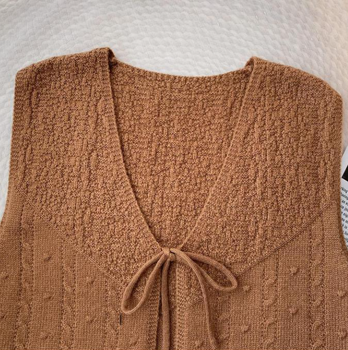 Knitted Bowtie Vest