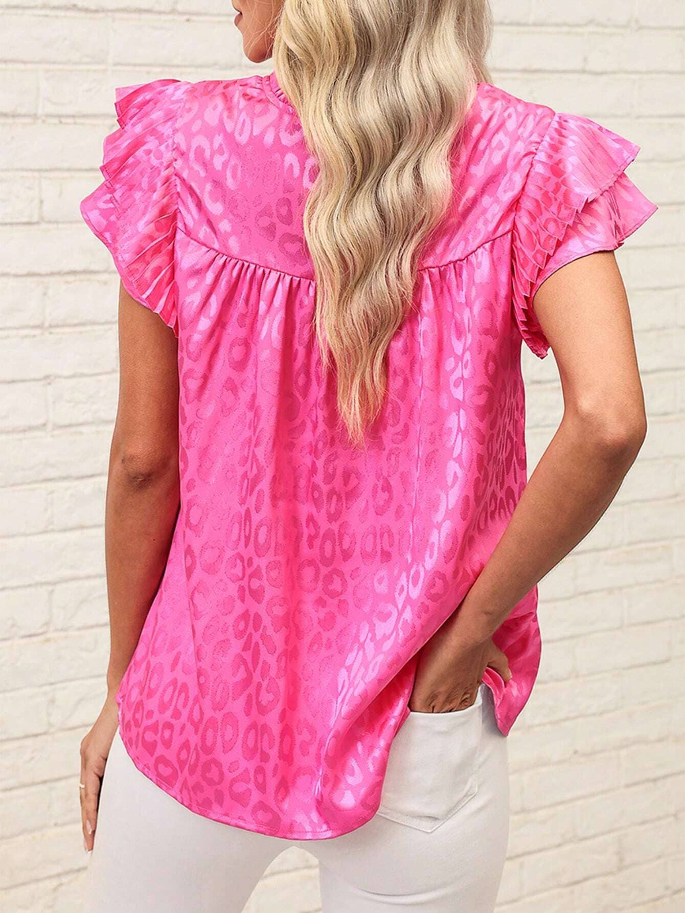 Satin Leopard Blouse