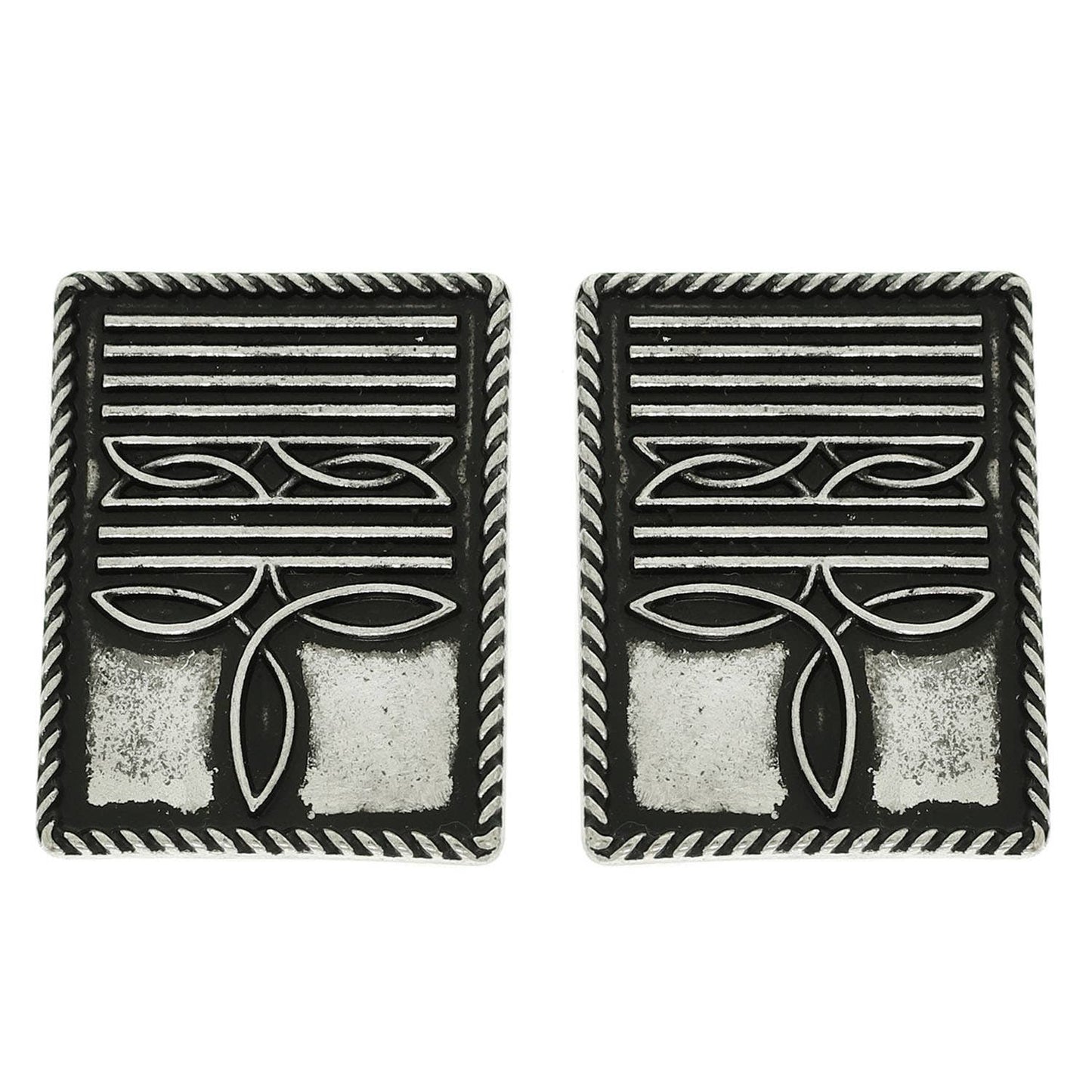 Western Boot Stitch Earrings