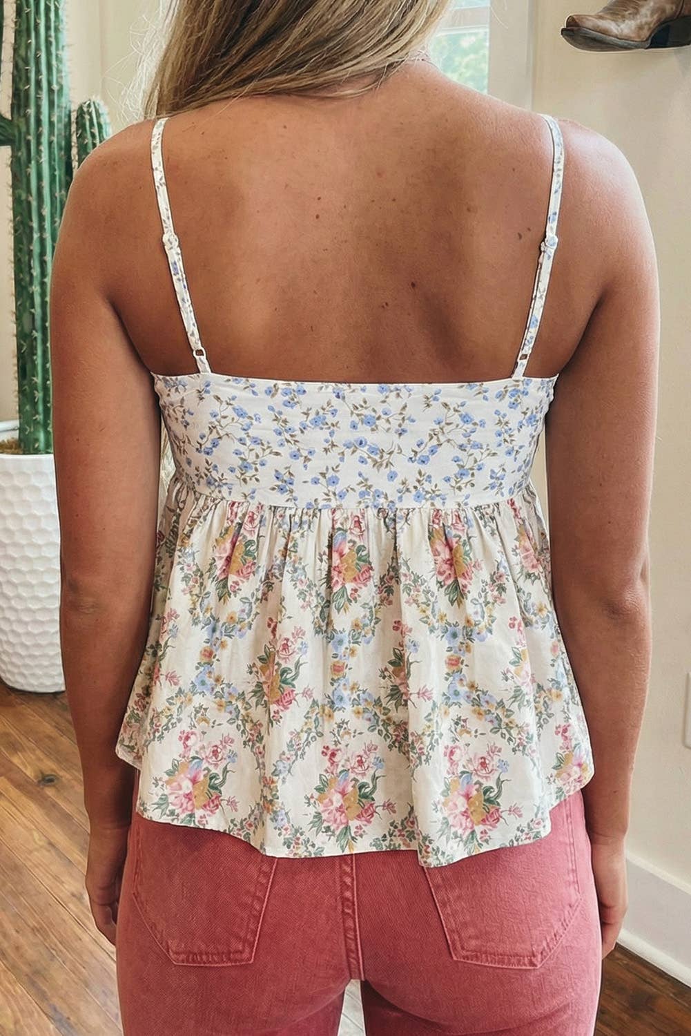 Rain Ruffle Floral Top