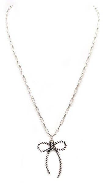 Corded Bow Necklace