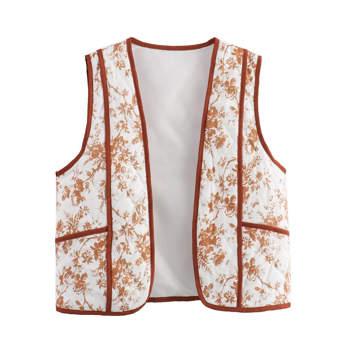 Burnt Orange Quilted Vest