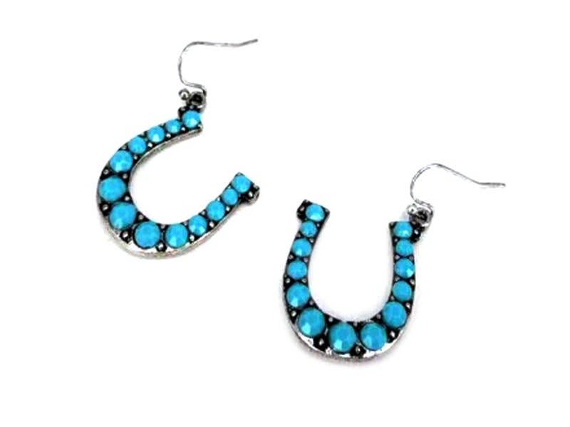 Turquoise Horseshoe Earrings