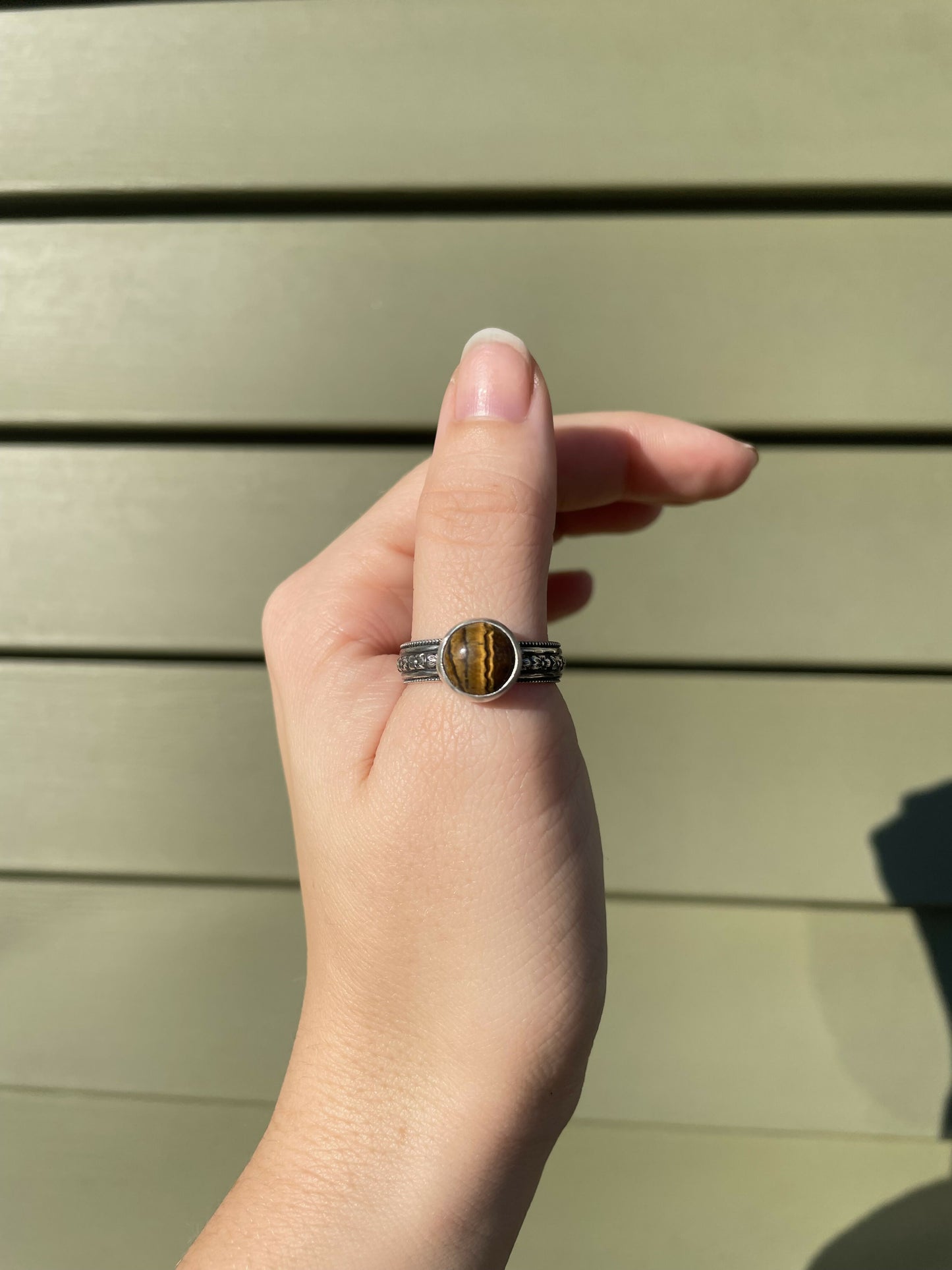 Tigers Eye Ring Size 10