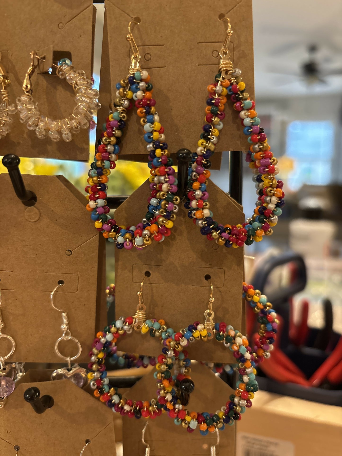 Multicolored Bead Earrings