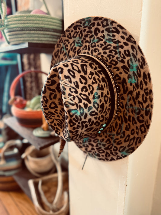 Desert Gypsy Leopard Fedora Hat