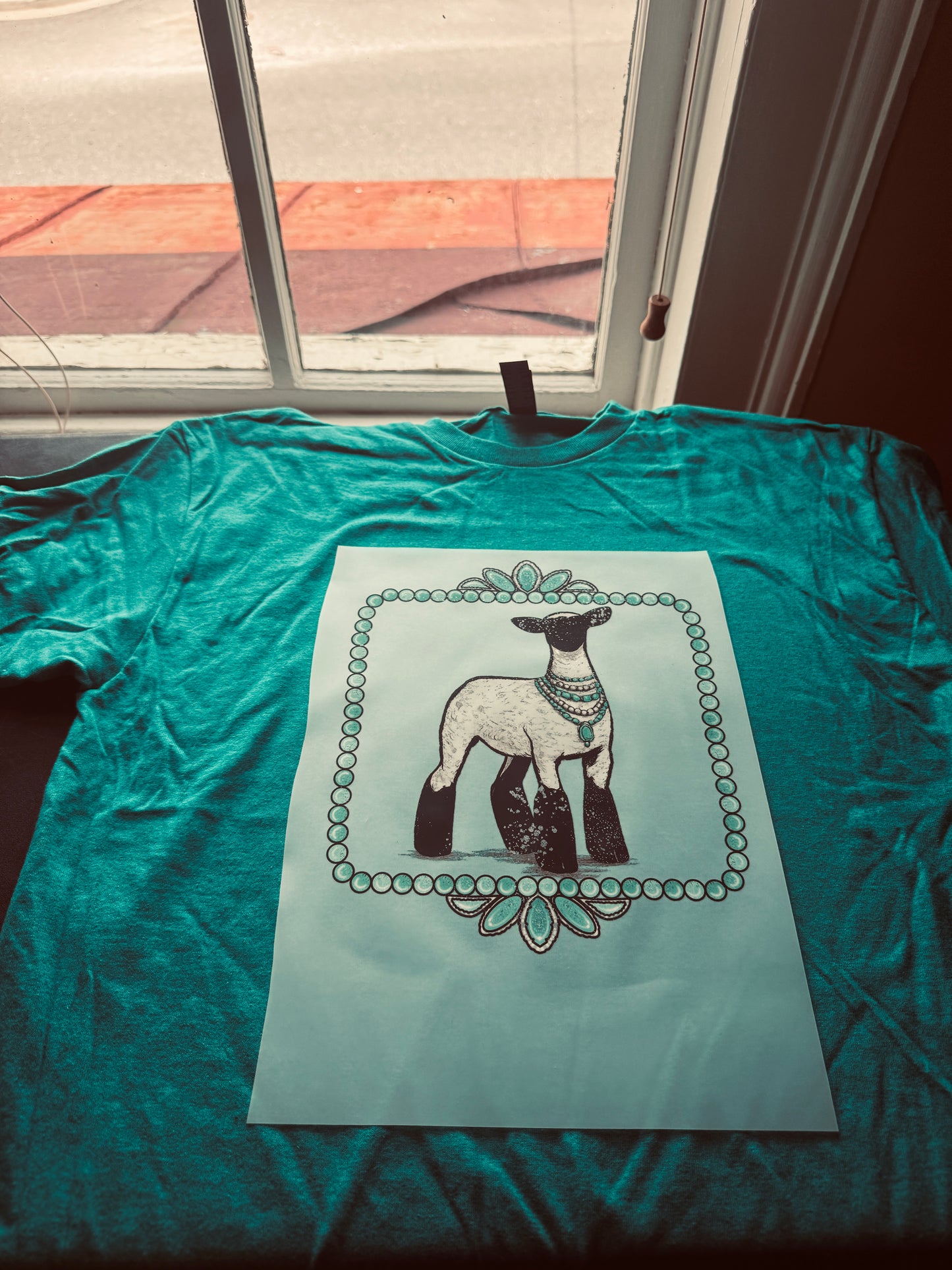 Turquoise Lamb Tee