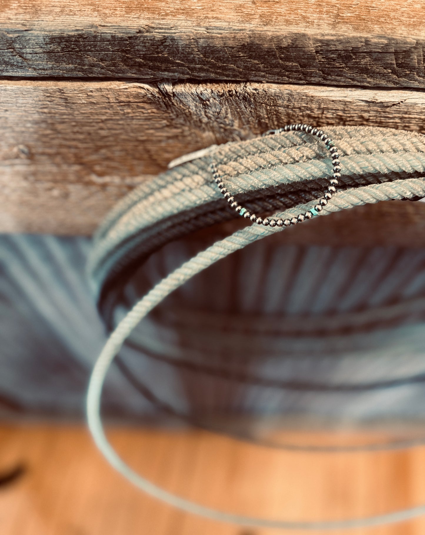 Genuine Navajo Pearl and Turquoise Mini Bracelet