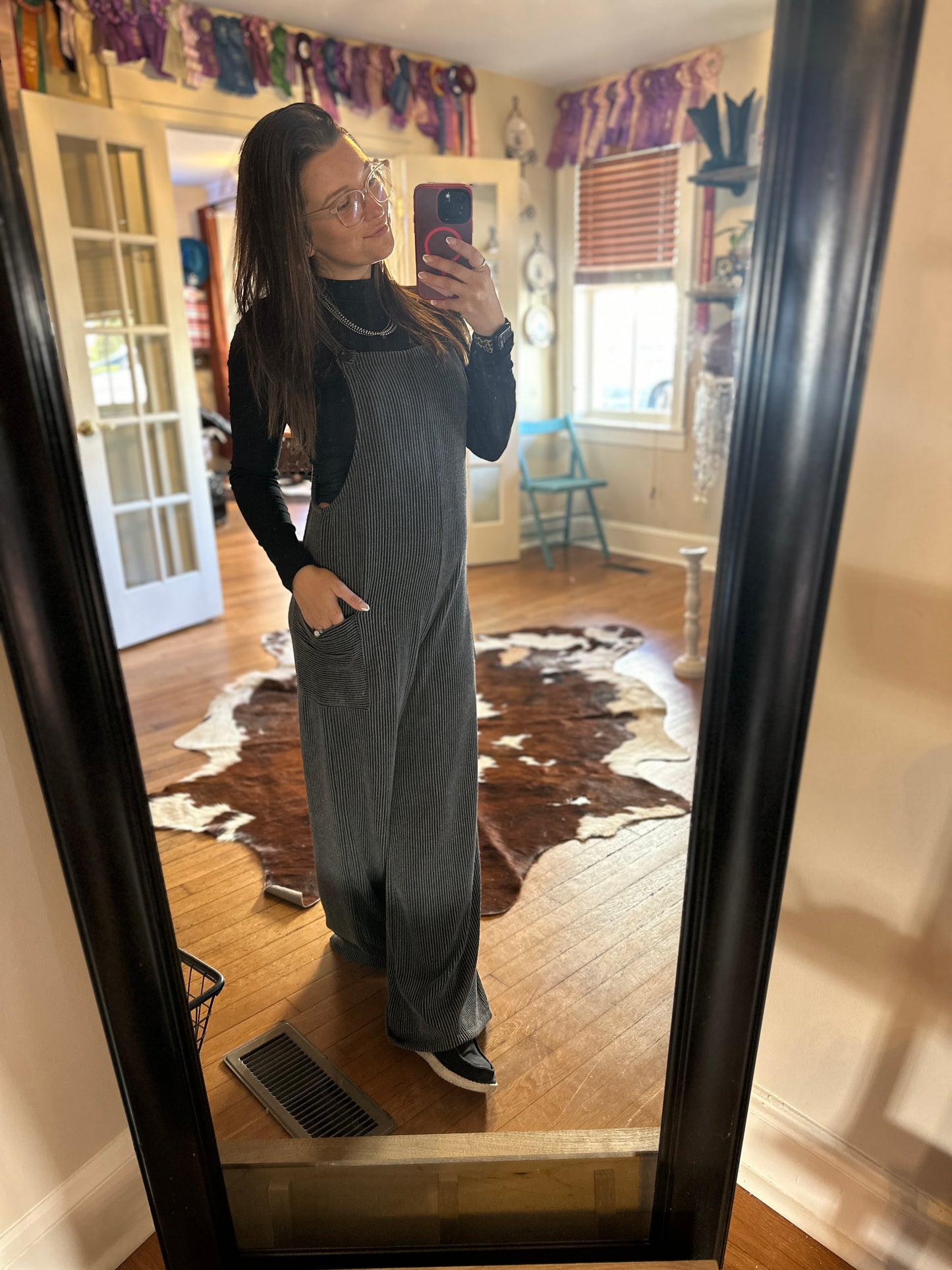 Ribbed Overall Jumpsuit