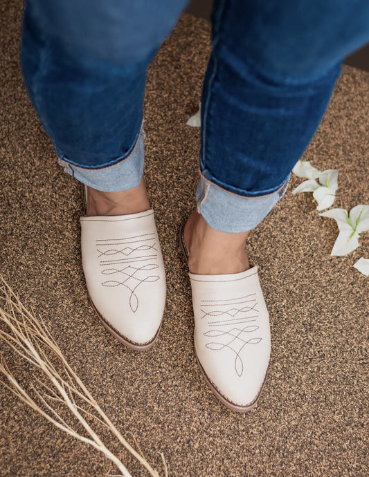 PRE ORDER Western Stitch Mules