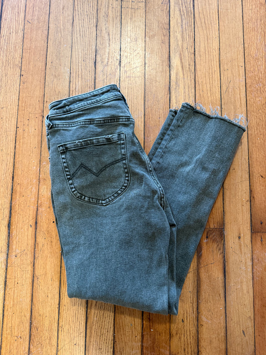 Cleo & Wolf Olive Acid Wash Skinnies SIZE W28xL27