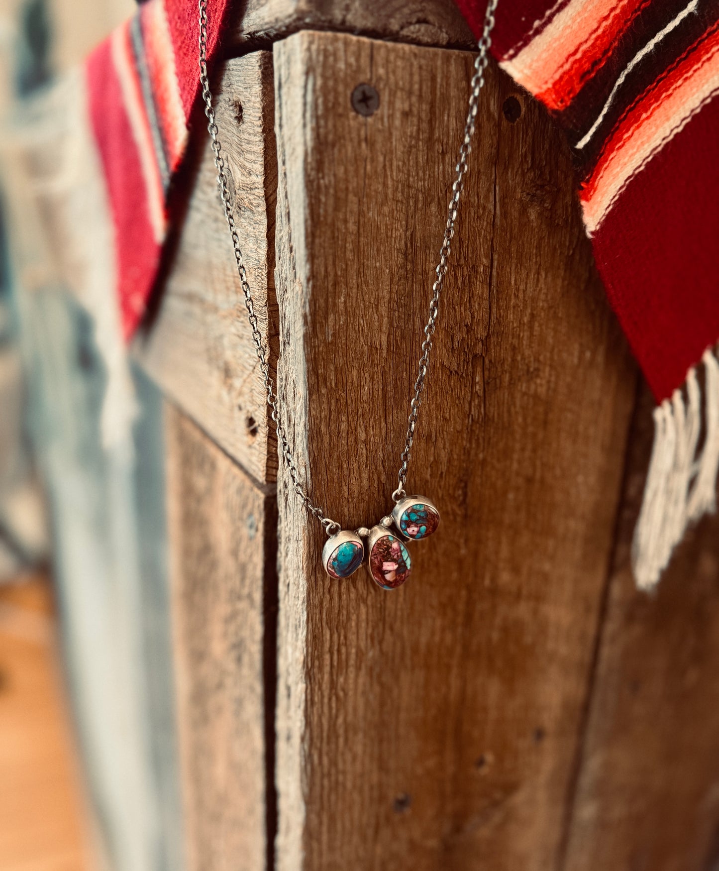 Purple Spiny Tres Necklace