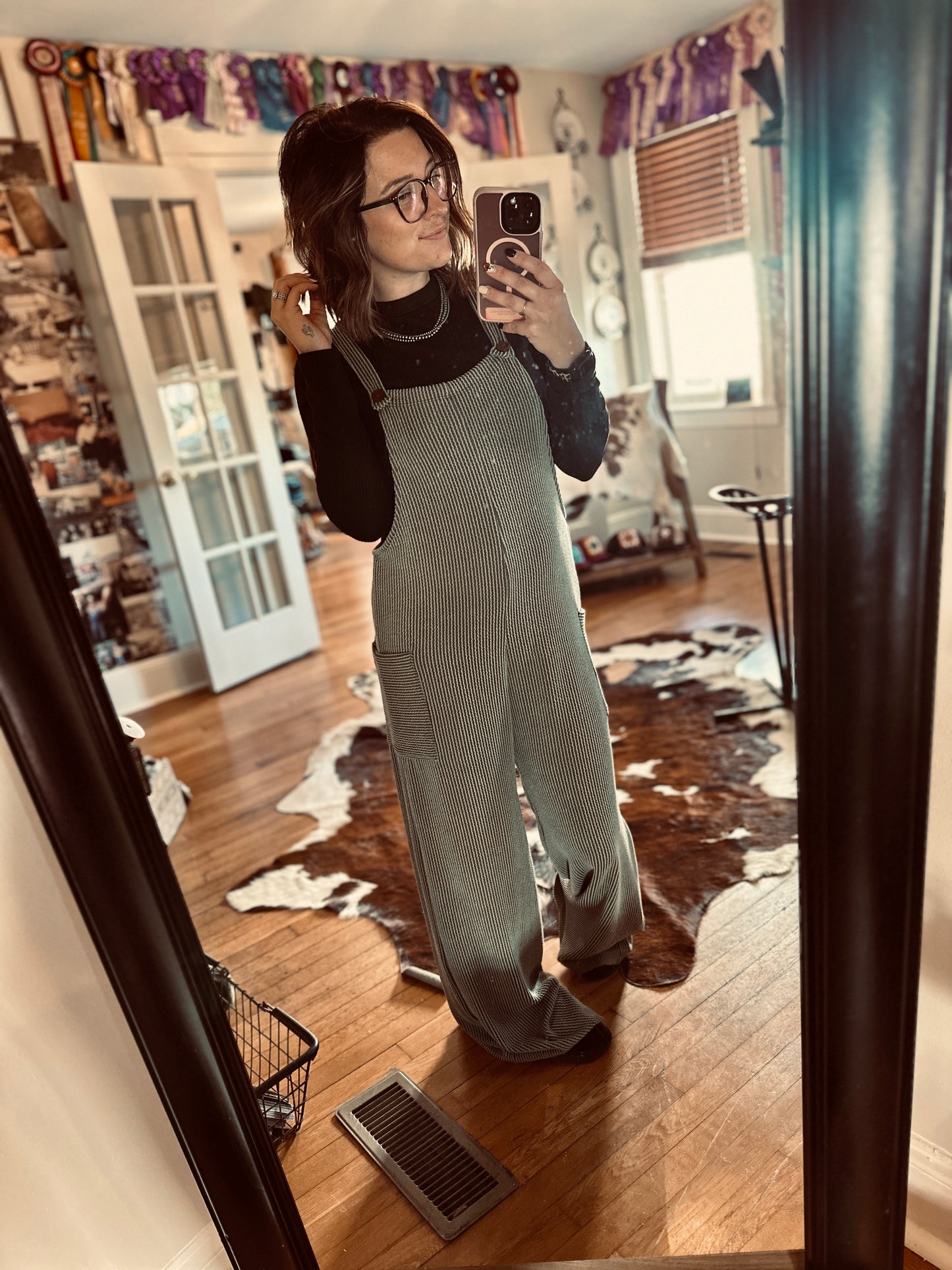 Ribbed Overall Jumpsuit