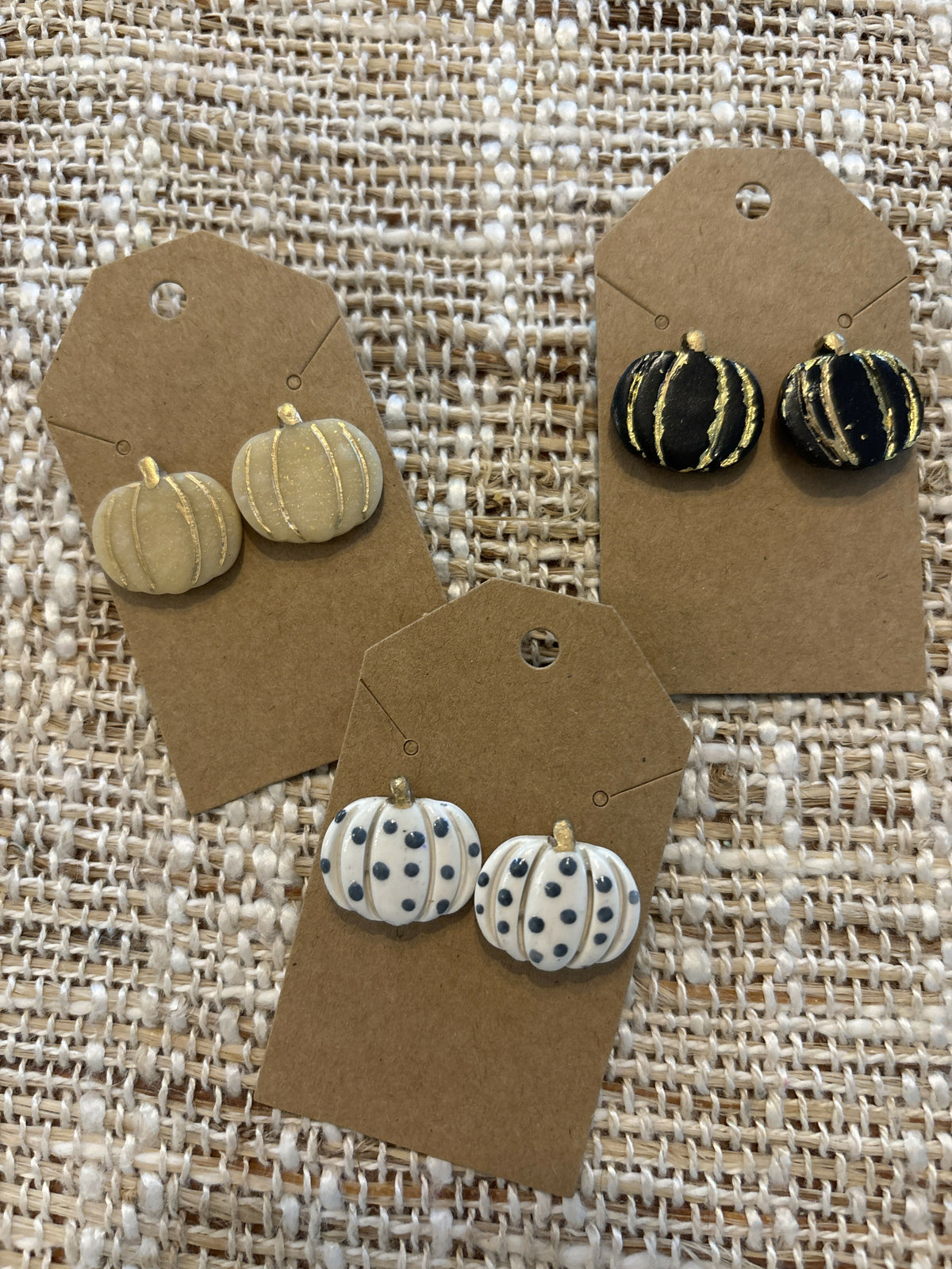 Pumpkin Stud Earrings