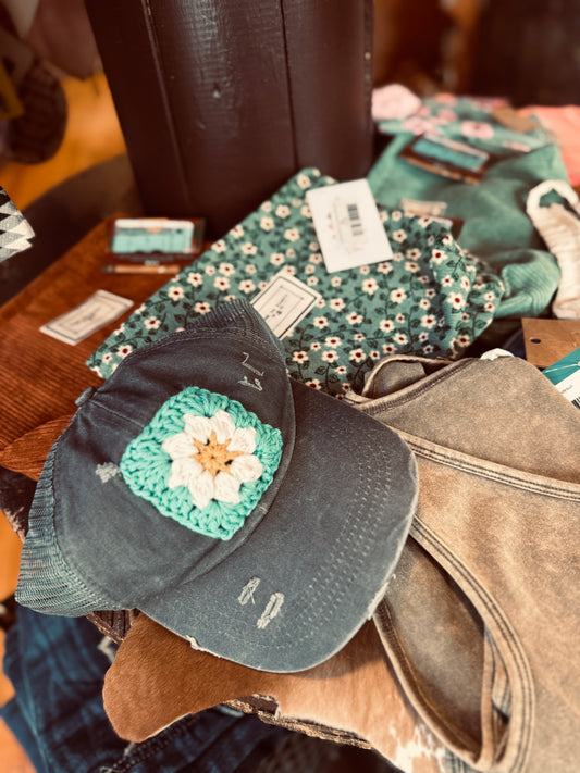 Granny Square Trucker Hats