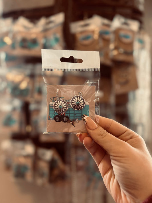 Concho Turquoise Earrings