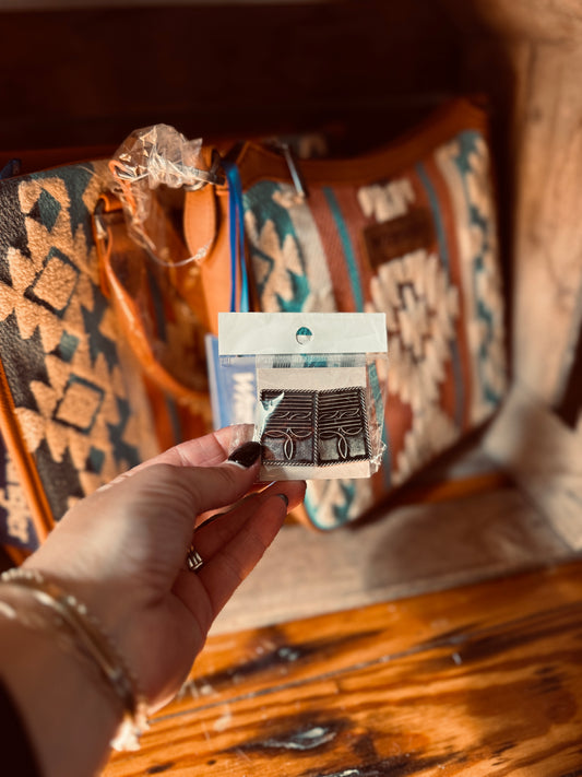 Western Boot Stitch Earrings