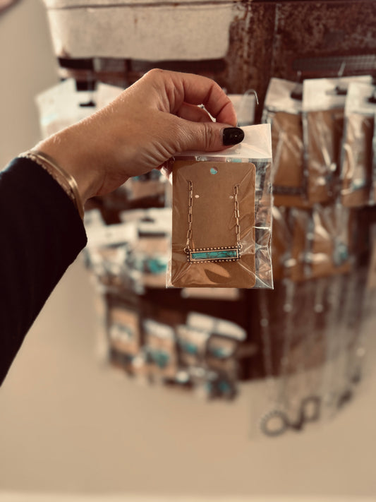 Turquoise Bar Necklace