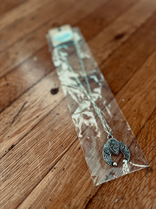 Etched Squash Blossom Necklace