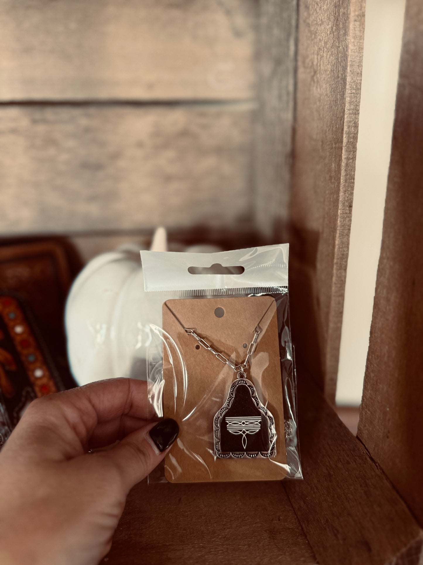 Black Western Stitch Jewelry Family