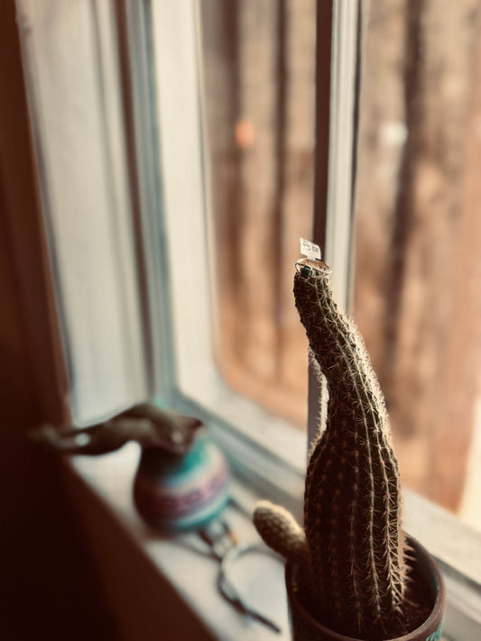 Turquoise Rope Edge Ring