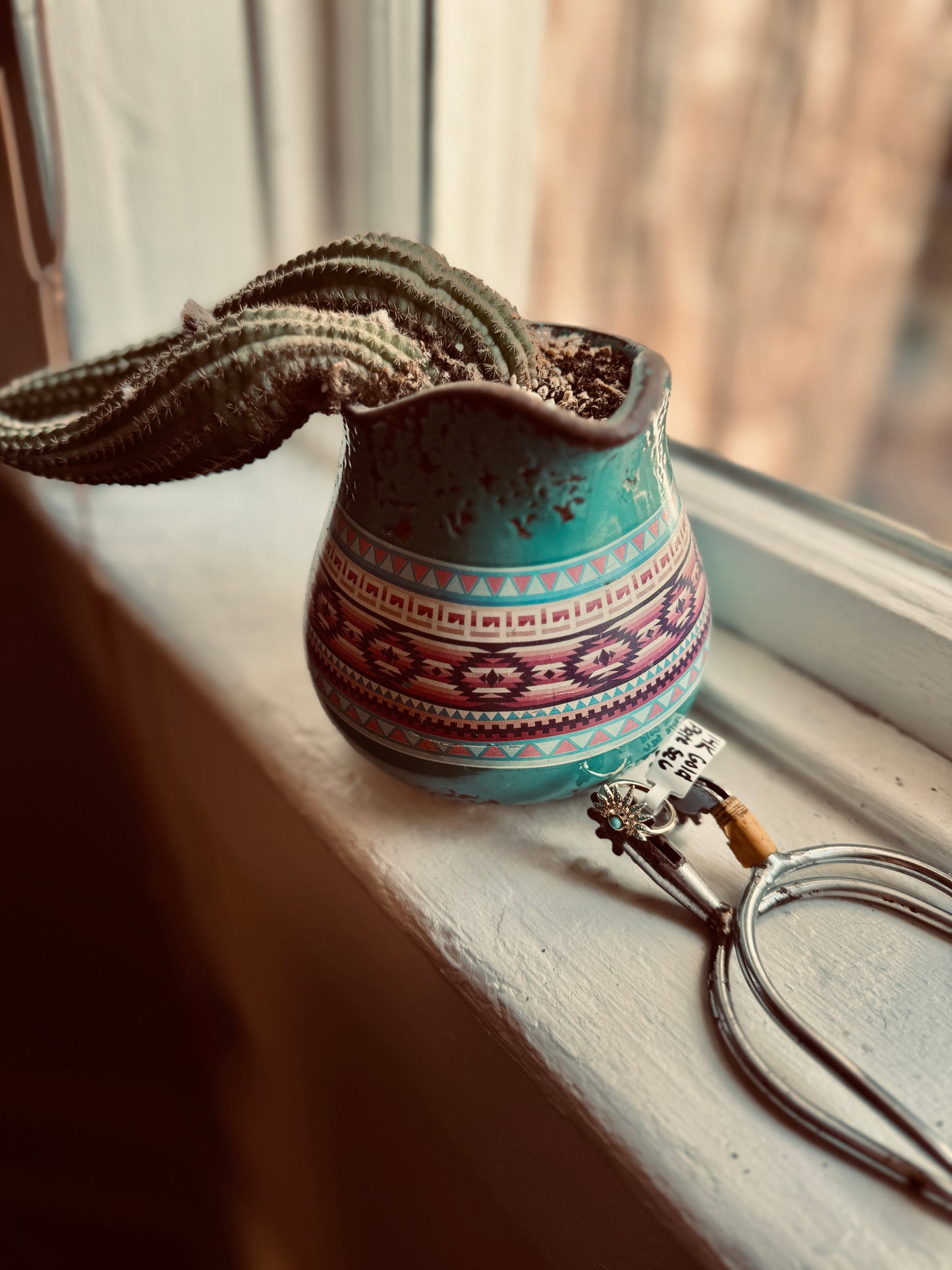 14 Karat Gold Plated Turquoise Spike Ring