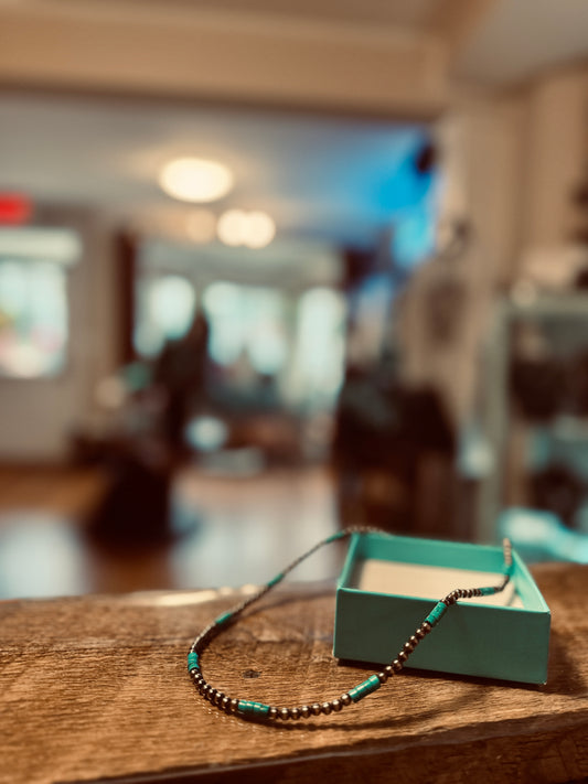 German Navajo Pearl Heishi Necklace