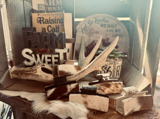 Cowhide Claw Clips
