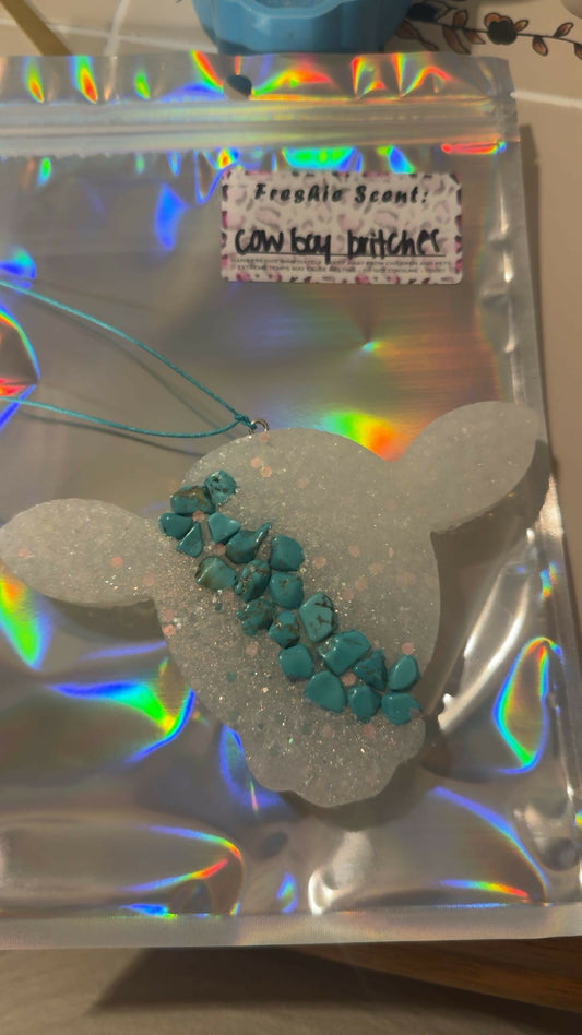turquoise cow- cowboy britches